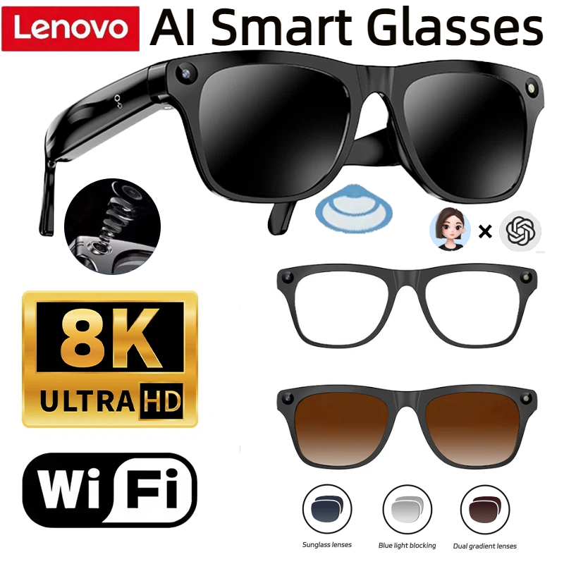 Lenovo 32G Memory 800W 4K Came - đánh giá và giá Smart Glasses Lens