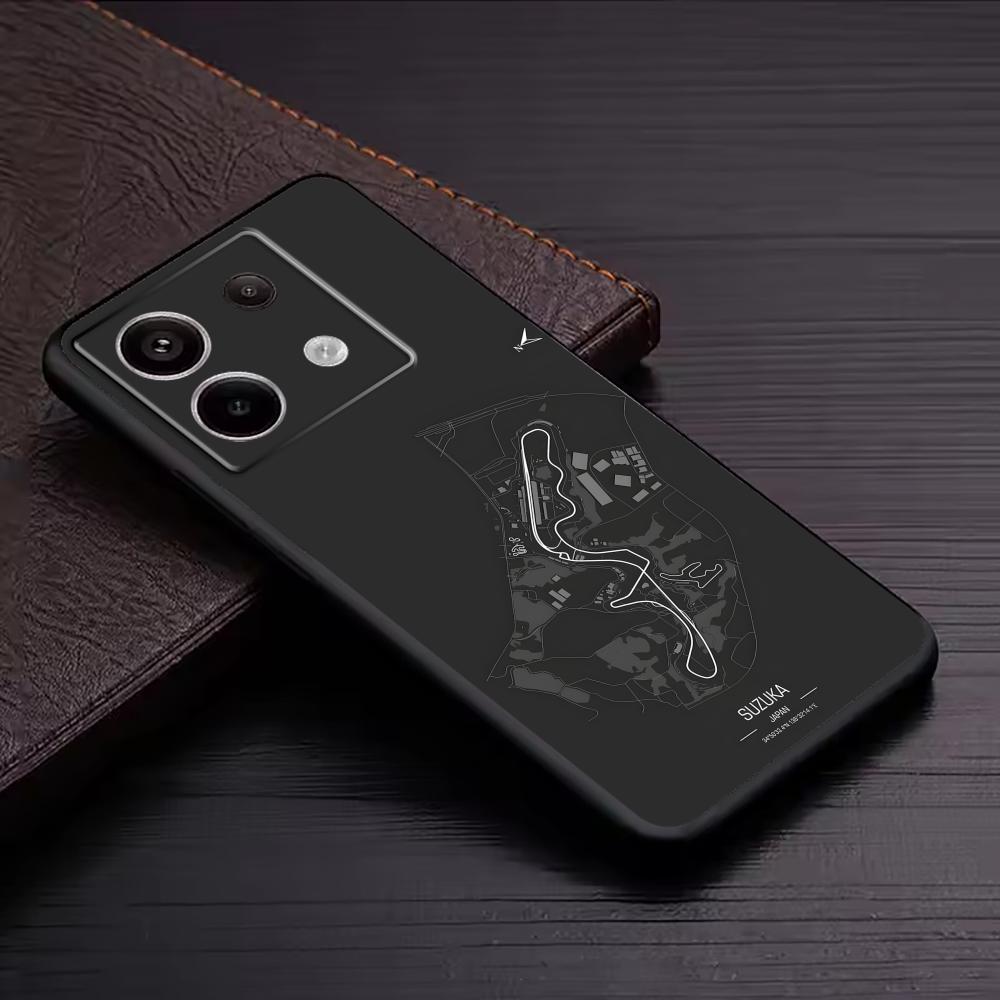 F1 Race Track Print  Phone Cas - đánh giá và giá Xiaomi Redmi Note 13